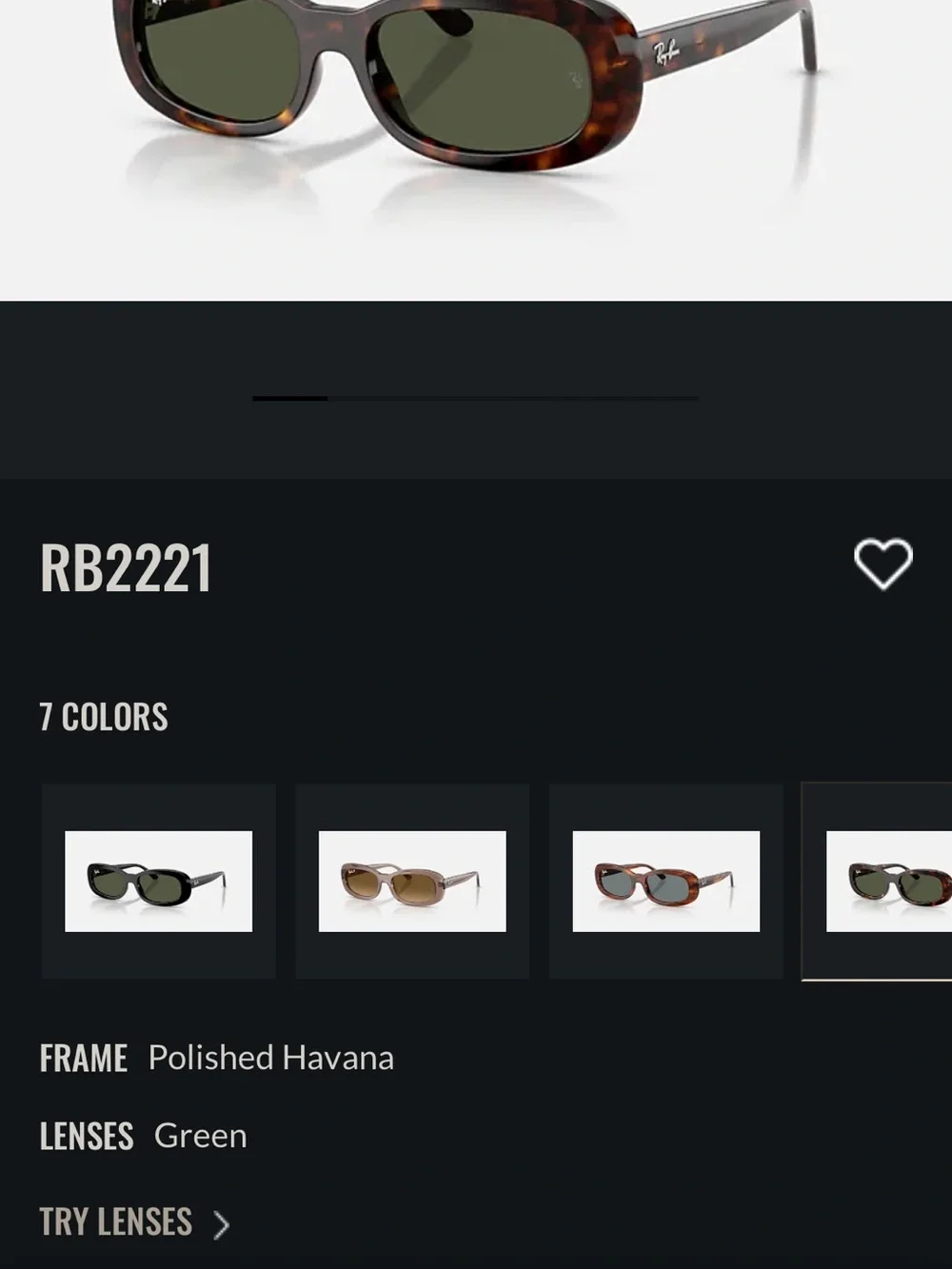 Ray-Ban Women’s Tortoiseshell Frame Sunglasses Havana Green Lenses RB2221